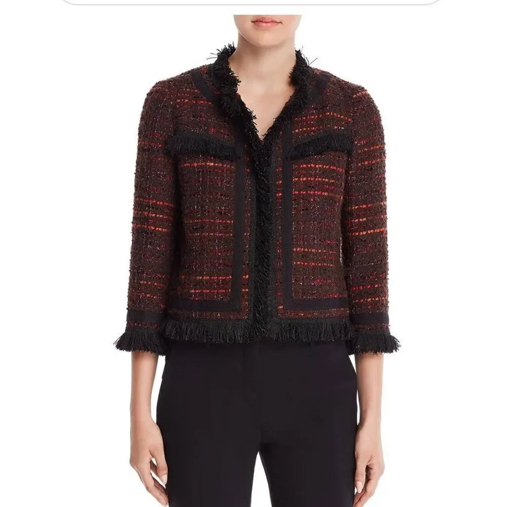 Kate Spade Multi Tweed Fringe Jacket and Dress Suit